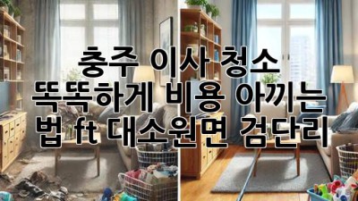 충주 이사 청소 ✨ 똑똑하게 비용 아끼는 법! (ft. 대소원면 검단리)